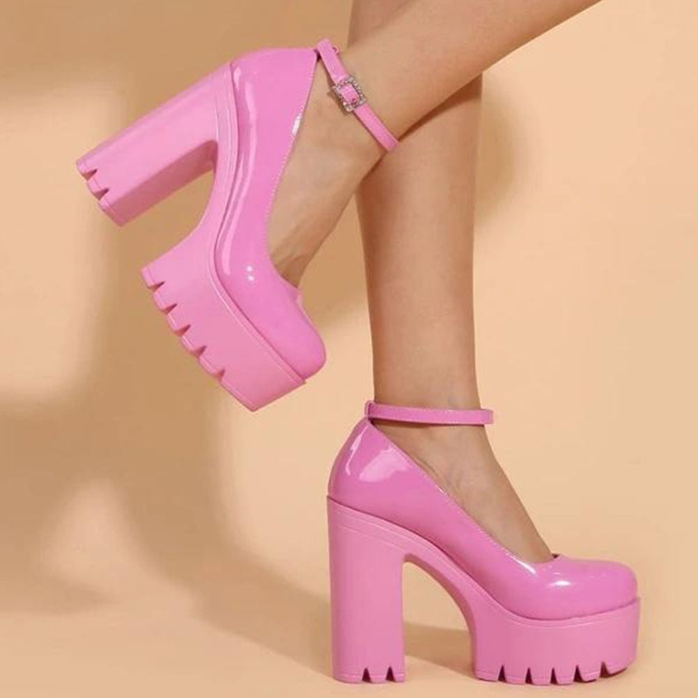Funki Findz | Shoes | Women's High Platform Buckle Strap Shoes