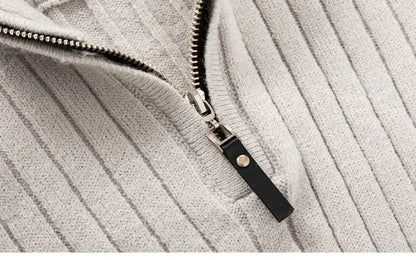 Funki Findz | Sweaters | Men's Mock Neck Vertical Stripe Pullover
