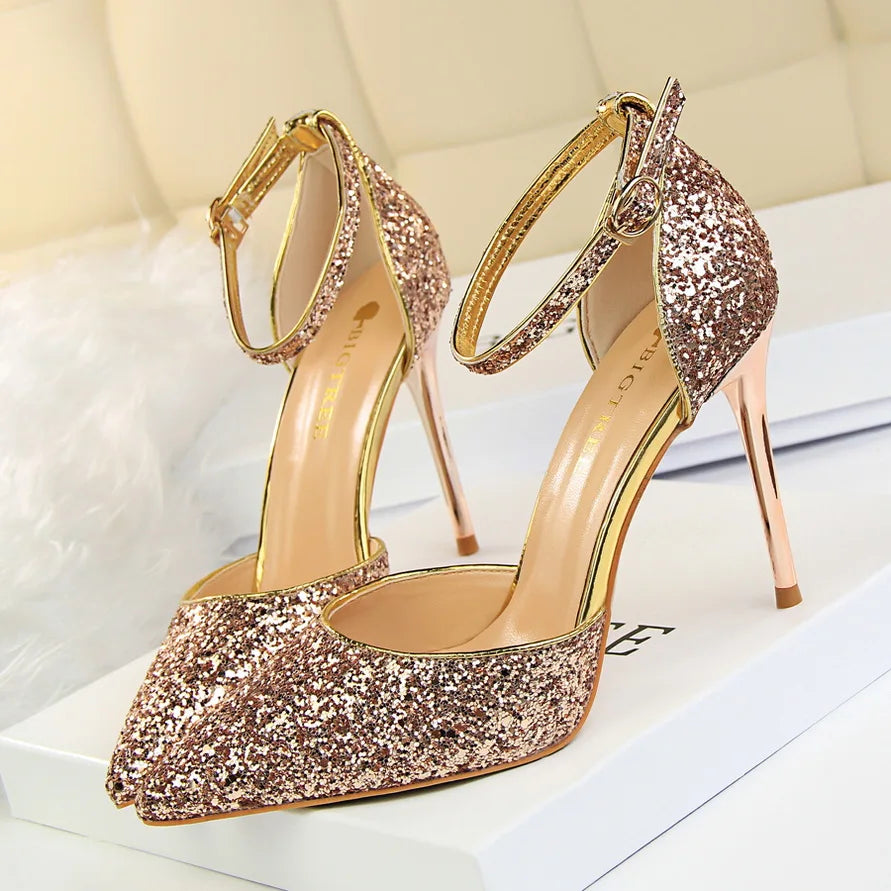 Funki Findz | Shoes | Women's Sparkly Glitter Wedding Sandals