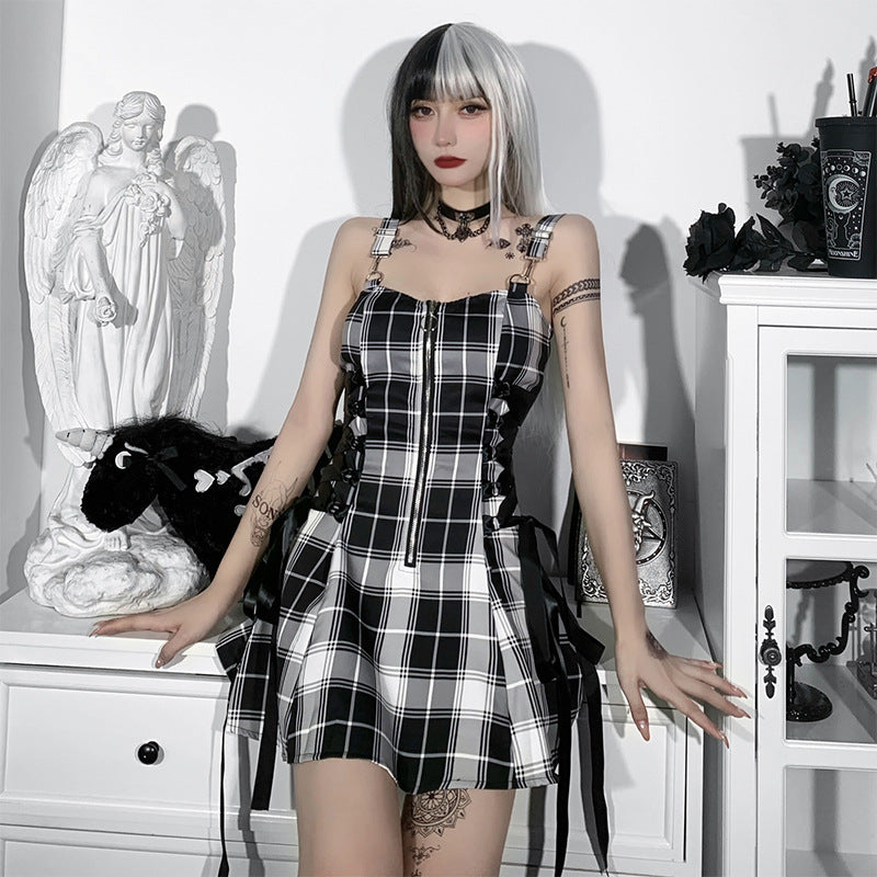 Funki Findz | Dresses | Women's Fairy Grunge Plaid Mini Dress