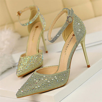 Funki Findz | Shoes | Women's Shiny Rhinestone Designer Heels
