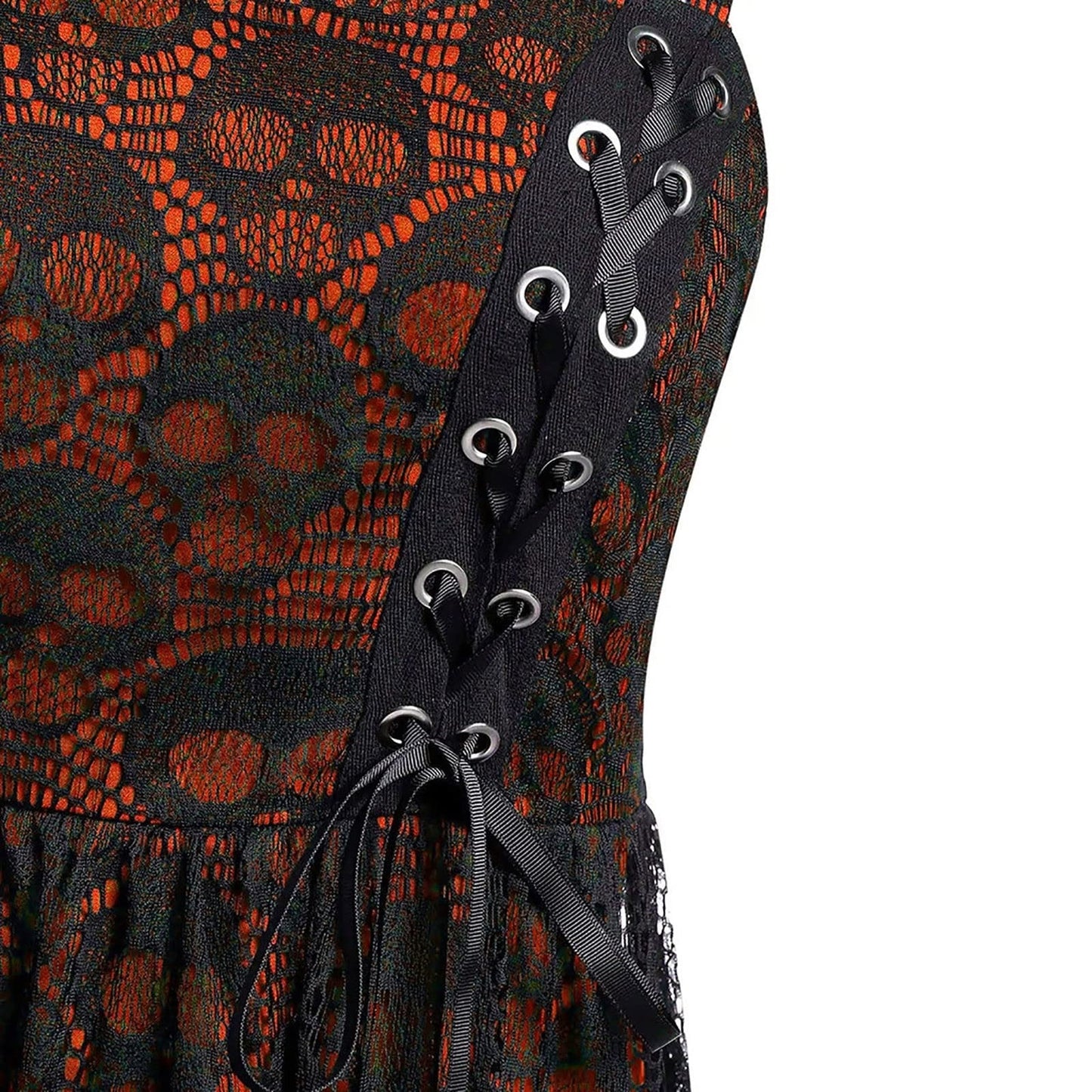 Funki Findz | Dresses | Women's Gothic Skull Lace Mini Dress