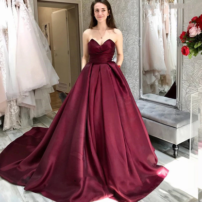 Funki Findz | Dresses | Women's Elegant Long Full Satin Gown