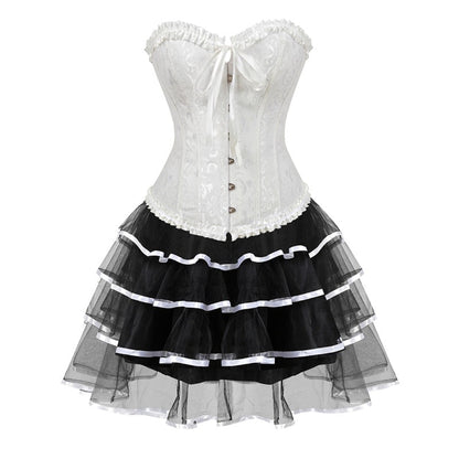Funki Findz | Dresses | Women's Victorian Corset Dress 2Pcs Set