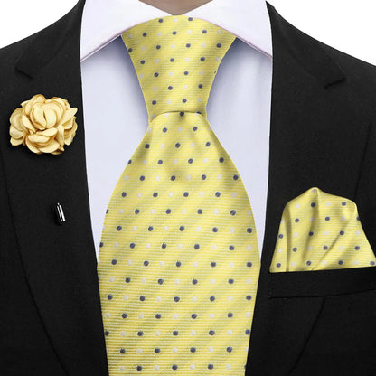 Funki Findz | Neckties | Mens 3Pcs Tie Set | Tie Hanky Corsage