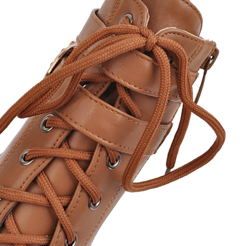 Funki Findz | Boots | Women's Block Heel Buckle Strap Ankle Boots