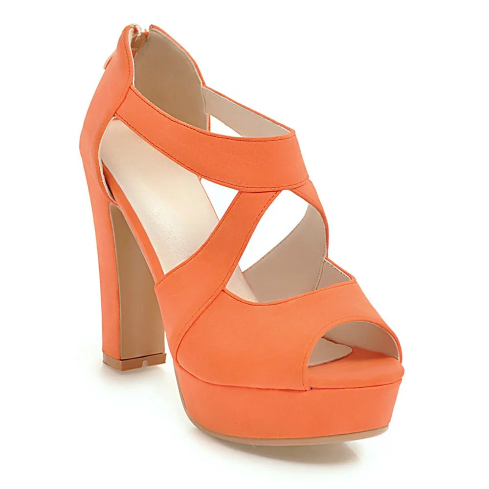 Funki Findz | Shoes | Women's Block Heel High Platform Sandal