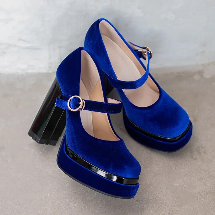Funki Findz | Shoes | Women's Luxury Velour Mary Jane Pumps