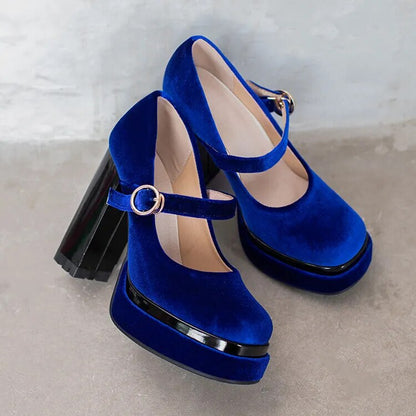 Funki Findz | Shoes | Women's Luxury Velour Mary Jane Pumps
