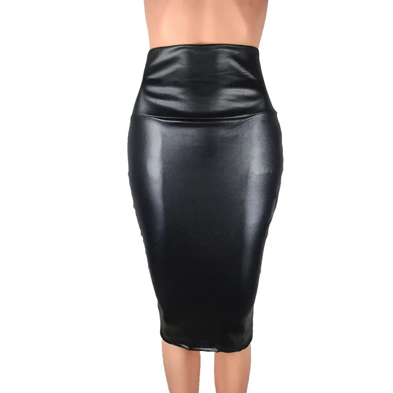 Funki Findz | Skirts | Women's Faux Leather Fitted Pencil Skirts