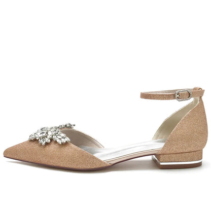 Funki Findz | Shoes | Women's Crystal Beaded  Bridal Prom Flats
