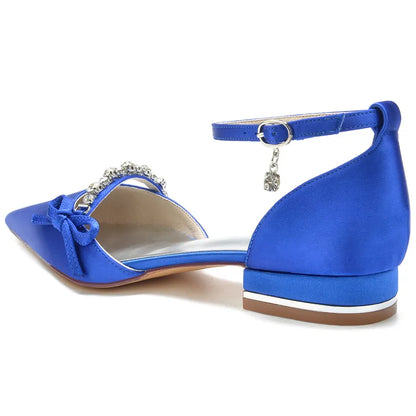 Funki Findz | Shoes | Women's Satin Rhinestones Wedding Flats