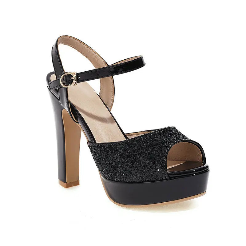 Funki Findz | Shoes | Women's Gold Silver High Chunky Sandals