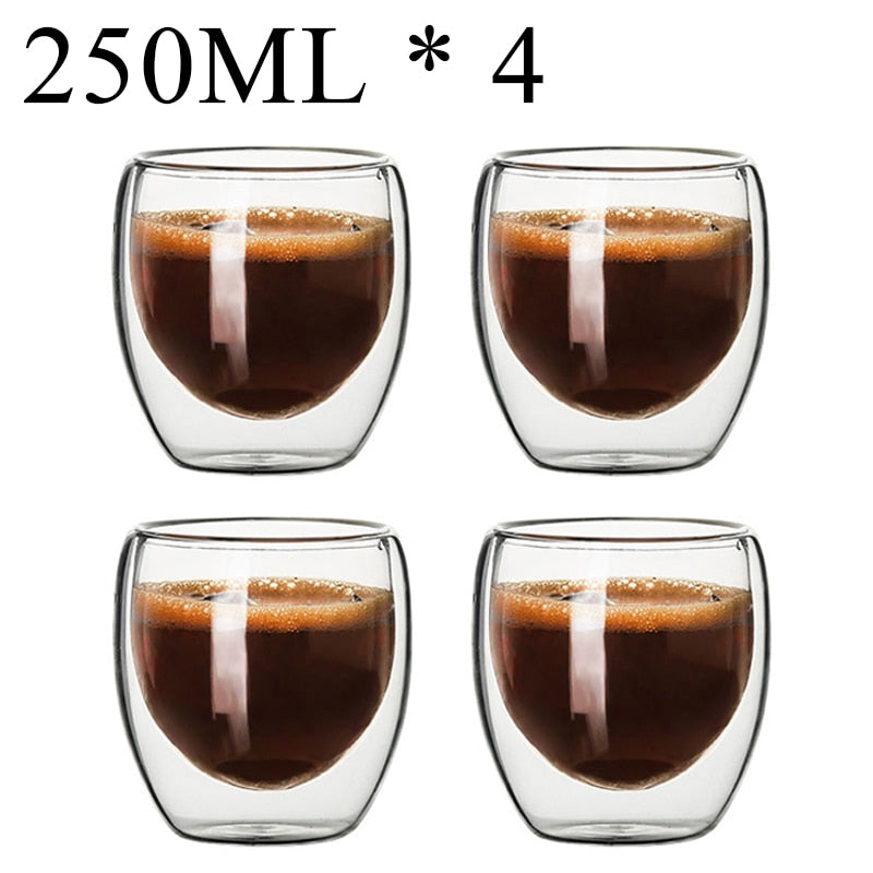 Funki Findz | Cups | Glass Double Wall Borosilicate Mug Sets