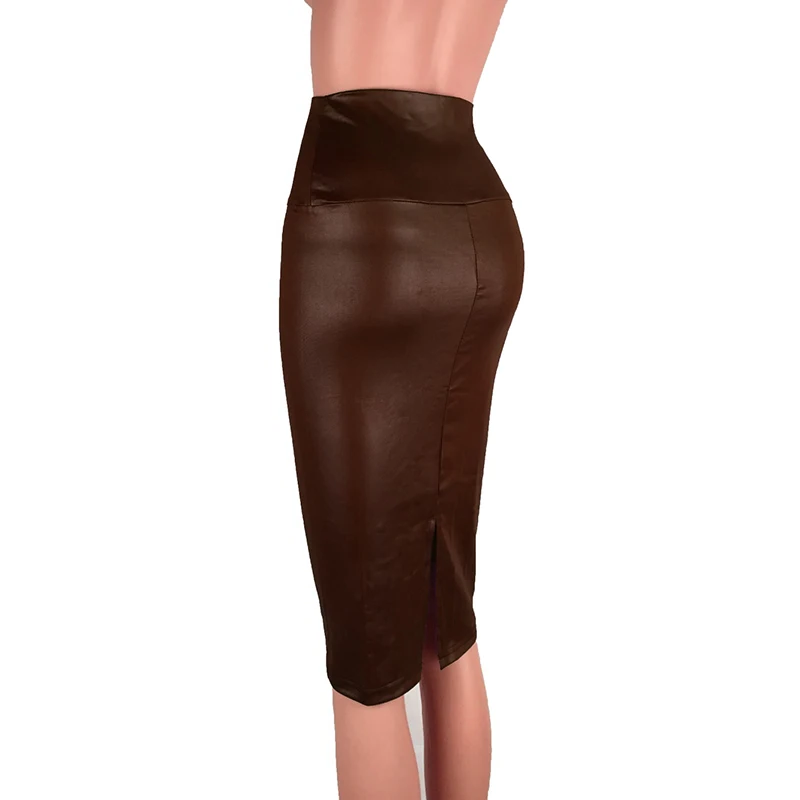 Funki Findz | Skirts | Women's Faux Leather Fitted Pencil Skirts
