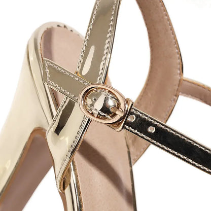 Funki Findz | Shoes | Women's Gold Silver High Chunky Sandals