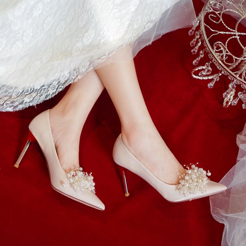 Funki Findz | Shoes | Women's French-Style Pearl Bridal Shoes