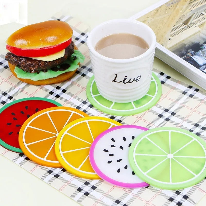 Funki Findz | Coasters | Fruit Design Drink Mats 6 | 7 Pcs Sets