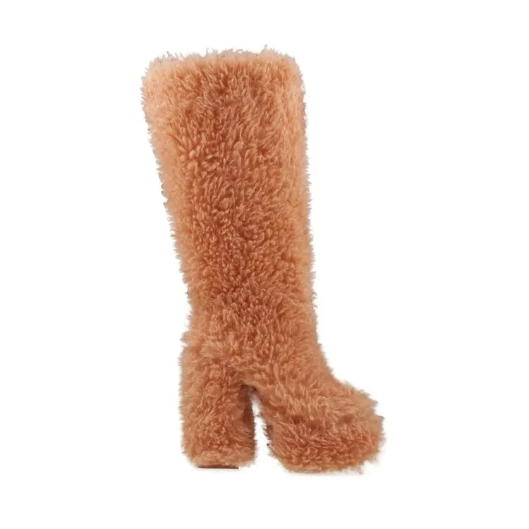 Funki Findz | Boots | Women's Fuzzy Faux Wool Platform Boots