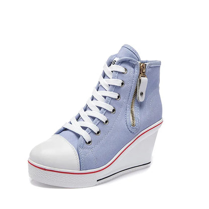 Funki Findz | Boots | Women's High Platform Zipper Sneakers