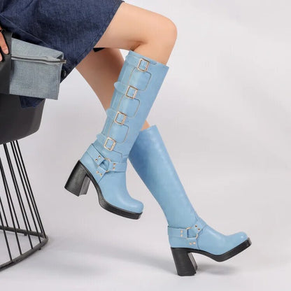 Funki Findz | Boots | Women's Gothic Punk Multi-Buckle Boots