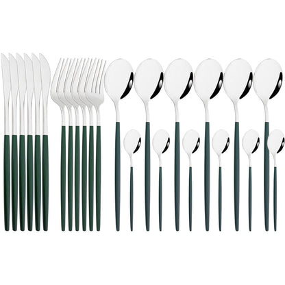Funki Findz | Cutlery Sets | Gold Stainless Steel Mirror Polish 24 Set
