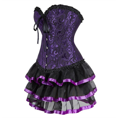 Funki Findz | Dresses | Women's Victorian Corset Dress 2Pcs Set