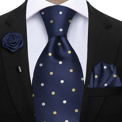Funki Findz | Neckties | Mens 3Pcs Tie Set | Tie Hanky Corsage