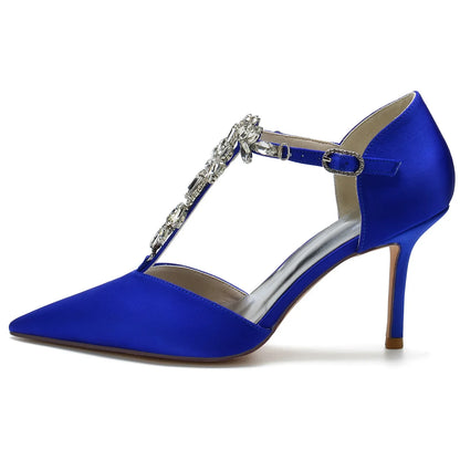 Funki Findz | Shoes | Women's Silk Crystal T-Bar Wedding Shoes