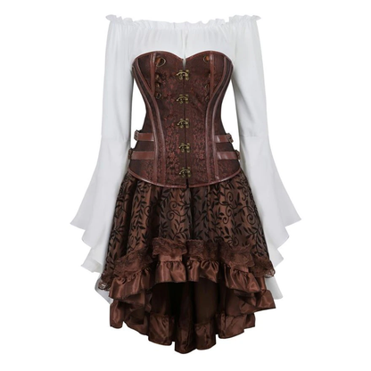 Funki Findz | Dresses | Women's Steampunk Top Corset Skirt Set