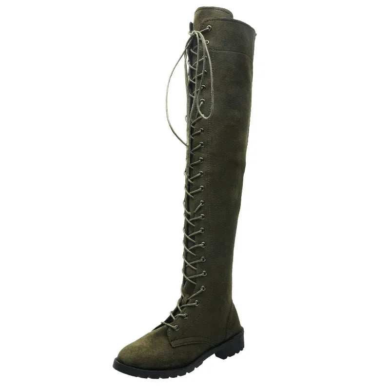 Funki Findz | Boots | Women's Over Knee Lace Up Long Boots