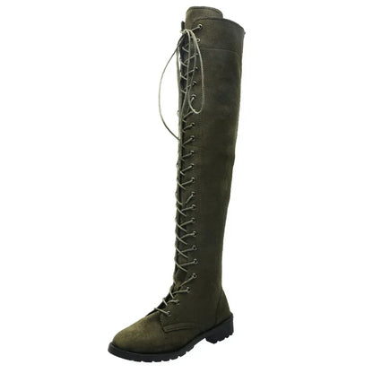 Funki Findz | Boots | Women's Over Knee Lace Up Long Boots