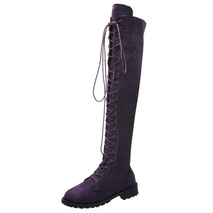 Funki Findz | Boots | Women's Over Knee Lace Up Long Boots