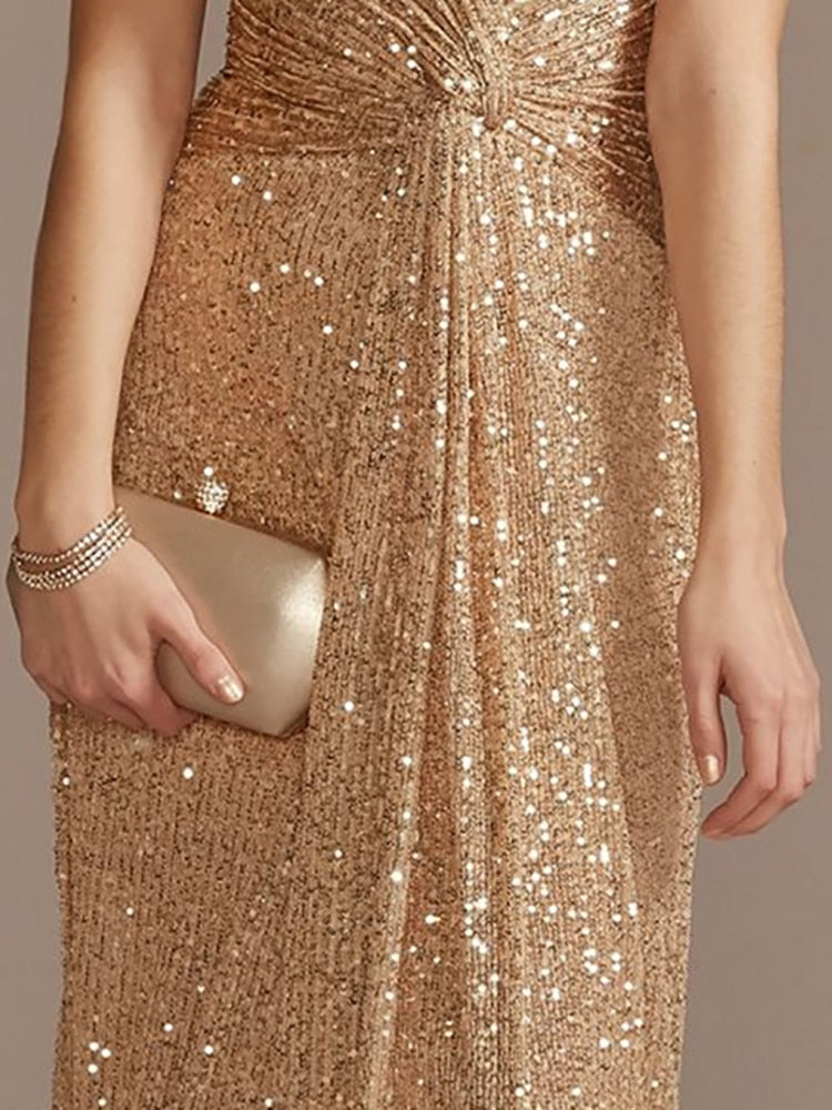 Funki Findz | Dresses | Women's Elegant Long Sequin Dress