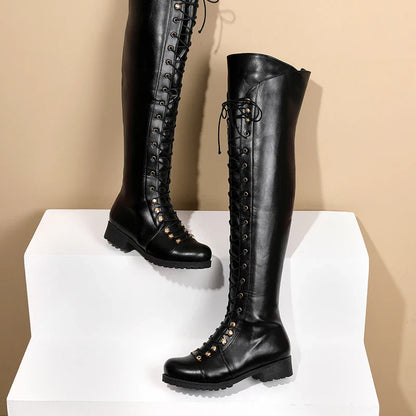 Funki Findz | Boots | Women's Leather Fleece Lace Up Boots