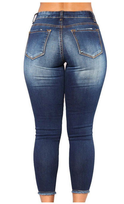 Funki Findz | Pants | Women's High Waist Denim Ripped Jeans
