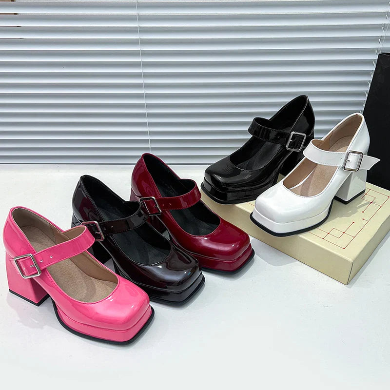 Funki Findz | Shoes | Women's High Patent Square Toe Pumps