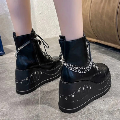 Funki Findz | Boots | Women's Gothic Punk Platform Ankle Boots