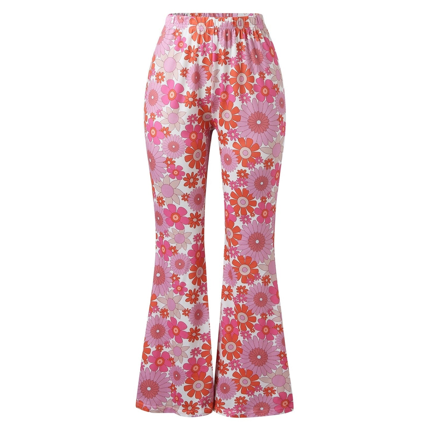 Funki Findz | Pants | Women's Funky Floral Boho Flared Trousers