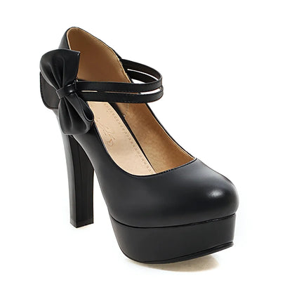 Funki Findz | Shoes | Women's Cute Ankle Bow Wedding Heels