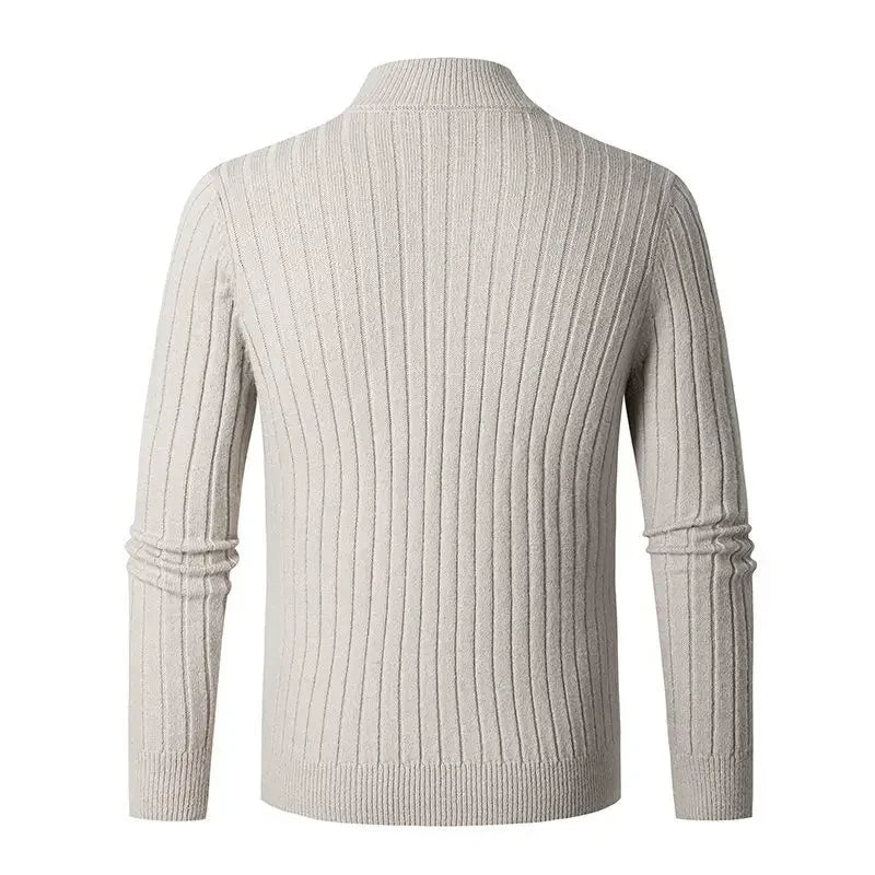 Funki Findz | Sweaters | Men's Mock Neck Vertical Stripe Pullover