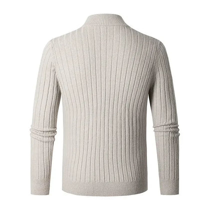 Funki Findz | Sweaters | Men's Mock Neck Vertical Stripe Pullover