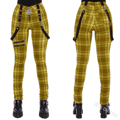 Funki Findz | Pants | Women's Gothic Punk Plaid High Waist Pant
