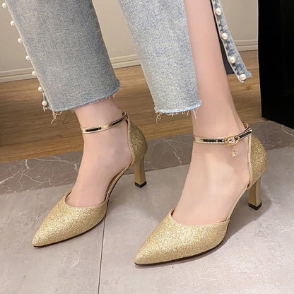 Funki Findz | Shoes | Women's Sparkly Gold Silver Bridal Heels