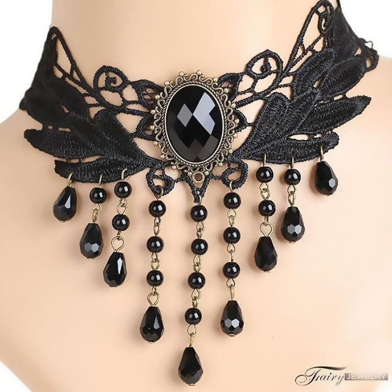 Funki Findz | Necklaces | Women's Black Goth Choker Necklace