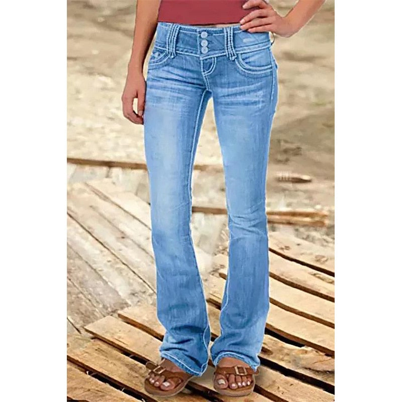 Funki Findz | Pants | Women's Ripped Low Rise Bootcut Jeans
