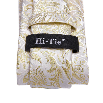 Funki Findz | Neckties | Men's Champagne Gold Silk Tie 3Pcs Set