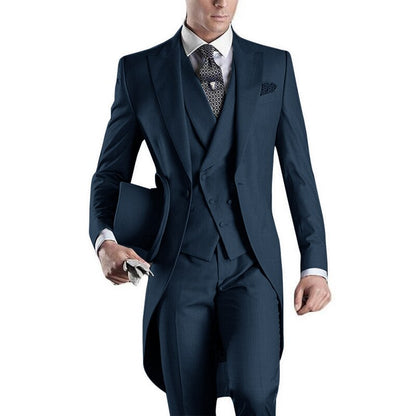Funki Findz | Suits | Men's Custom 3 Pcs Grooms Suit | Tailcoat