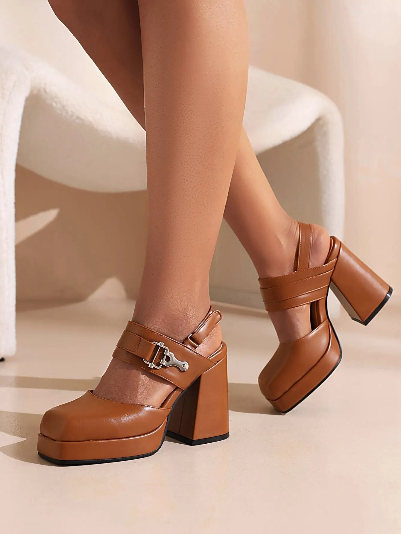 Funki Findz | Shoes | Women's High Stylish Chunky Dress Shoes