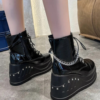 Funki Findz | Boots | Women's Gothic Punk Platform Ankle Boots